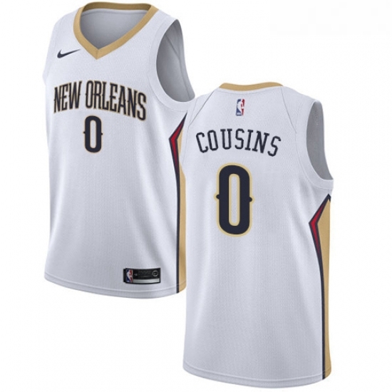 Youth Nike New Orleans Pelicans 0 DeMarcus Cousins Swingman White Home NBA Jersey Association Edition Youth Nike New Orleans Pelicans 0 DeMarcus Cousins Swingman White Home NBA Jersey Association Edition