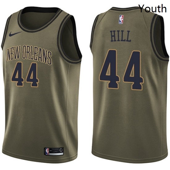 Youth Nike New Orleans Pelicans 44 Solomon Hill Swingman Green Salute to Service NBA Jersey Youth Nike New Orleans Pelicans 44 Solomon Hill Swingman Green Salute to Service NBA Jersey