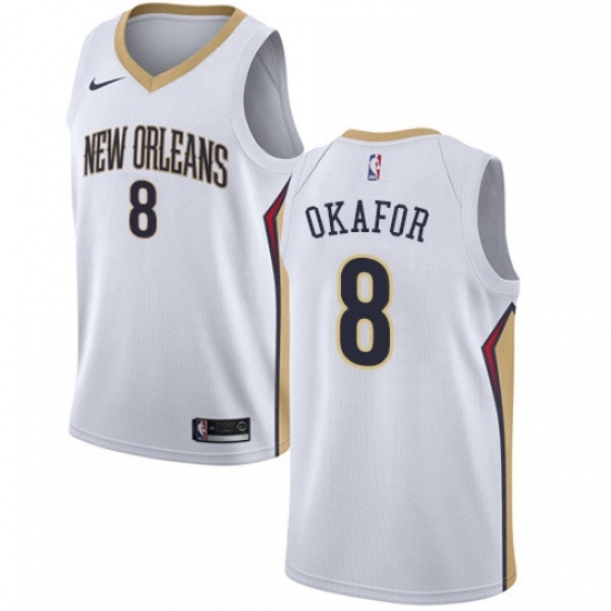 Youth Nike New Orleans Pelicans 8 Jahlil Okafor Swingman White NBA Jersey Association Edition Youth Nike New Orleans Pelicans 8 Jahlil Okafor Swingman White NBA Jersey Association Edition