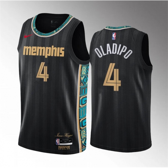 Men Memphis Grizzlies 4 Victor Oladipo Black 2020 21 City Edition Stitched Jersey Men Memphis Grizzlies 4 Victor Oladipo Black 2020 21 City Edition Stitched Jersey