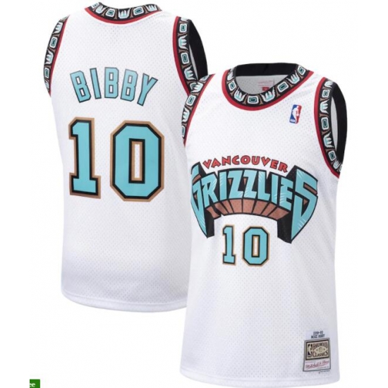 Men's Mike Bibby White Vancouver Grizzlies Mitchell & Ness Hardwood Classics 1998 Swingman Jersey Men's Mike Bibby White Vancouver Grizzlies Mitchell & Ness Hardwood Classics 1998 Swingman Jersey