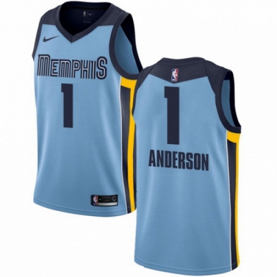 Mens Nike Memphis Grizzlies 1 Kyle Anderson Swingman Light Blue NBA Jersey Statement Edition Mens Nike Memphis Grizzlies 1 Kyle Anderson Swingman Light Blue NBA Jersey Statement Edition