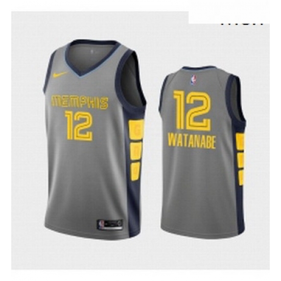 Mens Nike Memphis Grizzlies 12 Ja Morant City Edition NBA 2018 19 Gray Jersey Mens Nike Memphis Grizzlies 12 Ja Morant City Edition NBA 2018 19 Gray Jersey