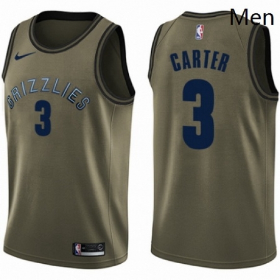 Mens Nike Memphis Grizzlies 3 Jevon Carter Swingman Green Salute to Service NBA Jersey Mens Nike Memphis Grizzlies 3 Jevon Carter Swingman Green Salute to Service NBA Jersey