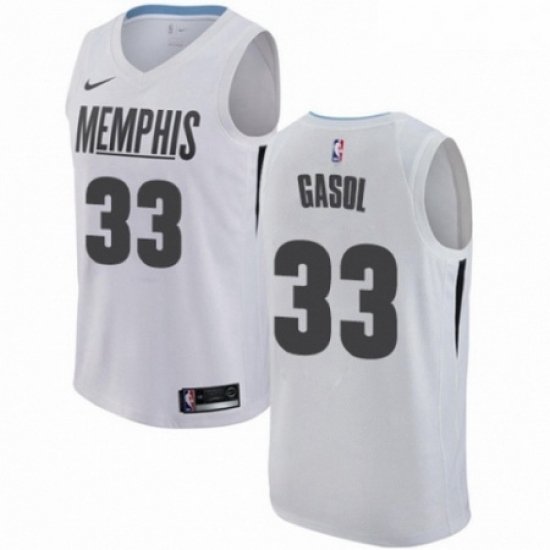 Mens Nike Memphis Grizzlies 33 Marc Gasol Swingman White NBA Jersey City Edition Mens Nike Memphis Grizzlies 33 Marc Gasol Swingman White NBA Jersey City Edition