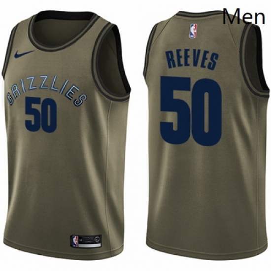Mens Nike Memphis Grizzlies 50 Bryant Reeves Swingman Green Salute to Service NBA Jersey Mens Nike Memphis Grizzlies 50 Bryant Reeves Swingman Green Salute to Service NBA Jersey