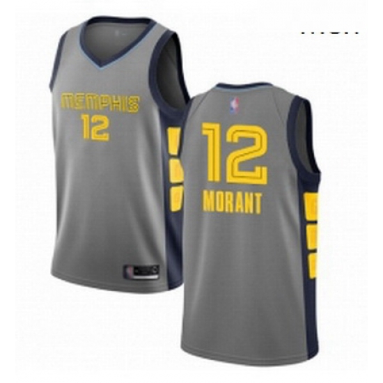 Nike Memphis Grizzlies 12 Ja Morant Gray Basketball Swingman City Edition 2018 19 Jersey Nike Memphis Grizzlies 12 Ja Morant Gray Basketball Swingman City Edition 2018 19 Jersey