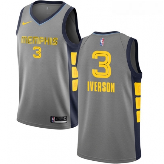 Youth Nike Memphis Grizzlies 3 Allen Iverson Swingman Gray NBA Jersey City Edition Youth Nike Memphis Grizzlies 3 Allen Iverson Swingman Gray NBA Jersey City Edition
