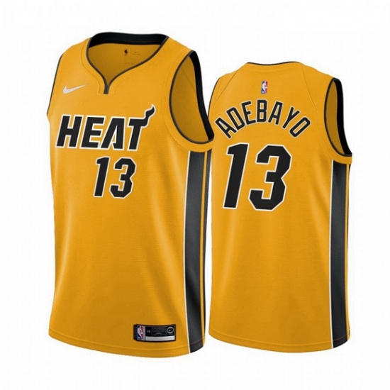Men Miami Heat 13 Bam Adebayo Yellow NBA Swingman 2020 21 Earned Edition Jersey Men Miami Heat 13 Bam Adebayo Yellow NBA Swingman 2020 21 Earned Edition Jersey