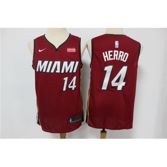 Men Miami Heat 14 Tyler Herro Red Nike Swingman Jersey Men Miami Heat 14 Tyler Herro Red Nike Swingman Jersey