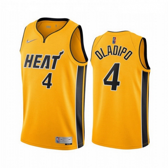 Men Miami Heat 4 Victor Oladipo Yellow NBA Swingman 2020 21 Earned Edition Jersey Men Miami Heat 4 Victor Oladipo Yellow NBA Swingman 2020 21 Earned Edition Jersey