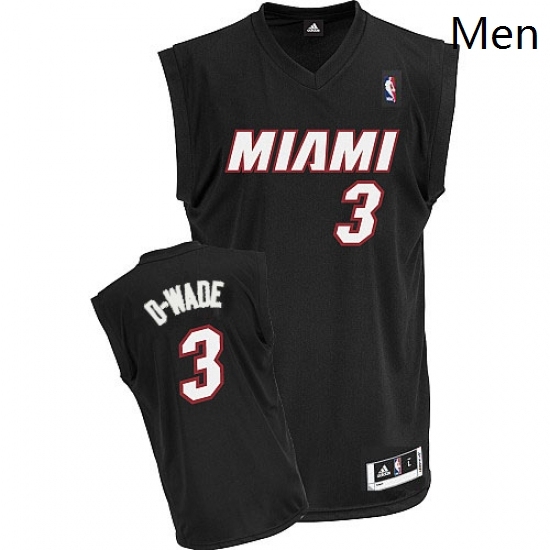 Mens Adidas Miami Heat 3 Dwyane Wade Authentic Black D WADE Fashion NBA Jersey Mens Adidas Miami Heat 3 Dwyane Wade Authentic Black D WADE Fashion NBA Jersey