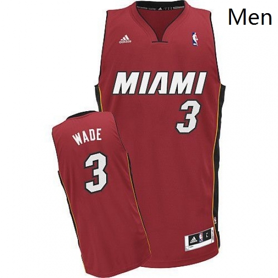 Mens Adidas Miami Heat 3 Dwyane Wade Swingman Red Alternate NBA Jersey Mens Adidas Miami Heat 3 Dwyane Wade Swingman Red Alternate NBA Jersey