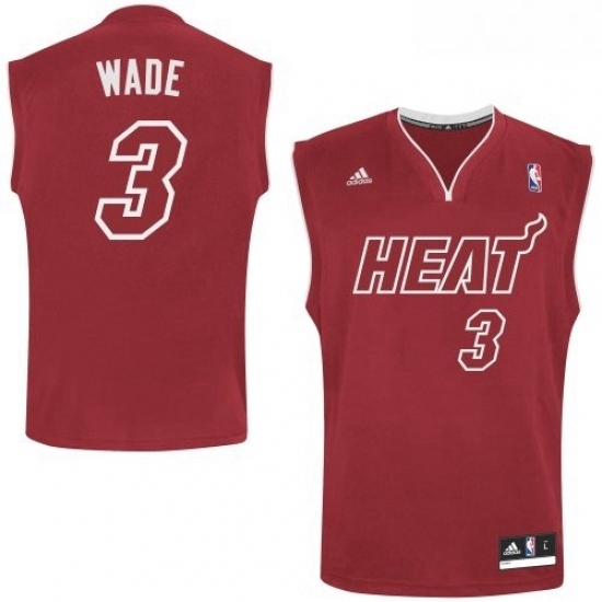 Mens Adidas Miami Heat 3 Dwyane Wade Swingman Red Pride NBA Jersey Mens Adidas Miami Heat 3 Dwyane Wade Swingman Red Pride NBA Jersey