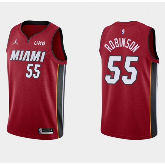 Men's Miami Heat #55 Duncan Robinson Red Stitched NBA Jersey Men's Miami Heat #55 Duncan Robinson Red Stitched NBA Jersey
