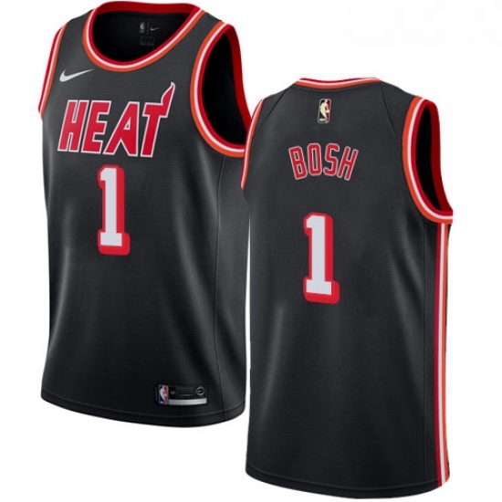 Mens Nike Miami Heat 1 Chris Bosh Swingman Black Black Fashion Hardwood Classics NBA Jersey Mens Nike Miami Heat 1 Chris Bosh Swingman Black Black Fashion Hardwood Classics NBA Jersey
