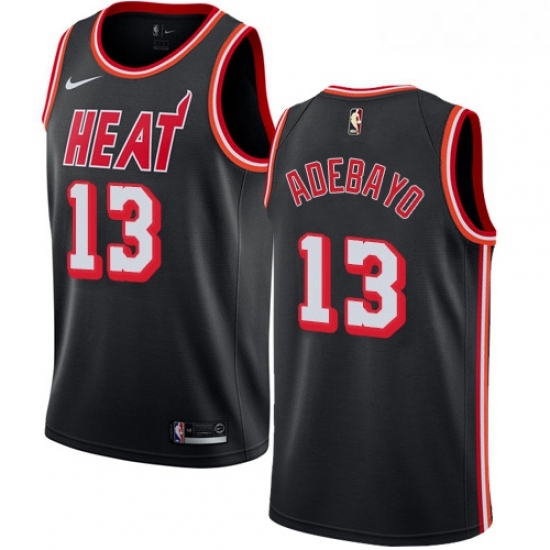 Mens Nike Miami Heat 13 Edrice Adebayo Authentic Black Black Fashion Hardwood Classics NBA Jersey Mens Nike Miami Heat 13 Edrice Adebayo Authentic Black Black Fashion Hardwood Classics NBA Jersey