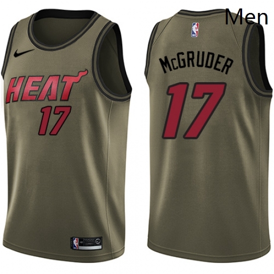 Mens Nike Miami Heat 17 Rodney McGruder Swingman Green Salute to Service NBA Jersey Mens Nike Miami Heat 17 Rodney McGruder Swingman Green Salute to Service NBA Jersey