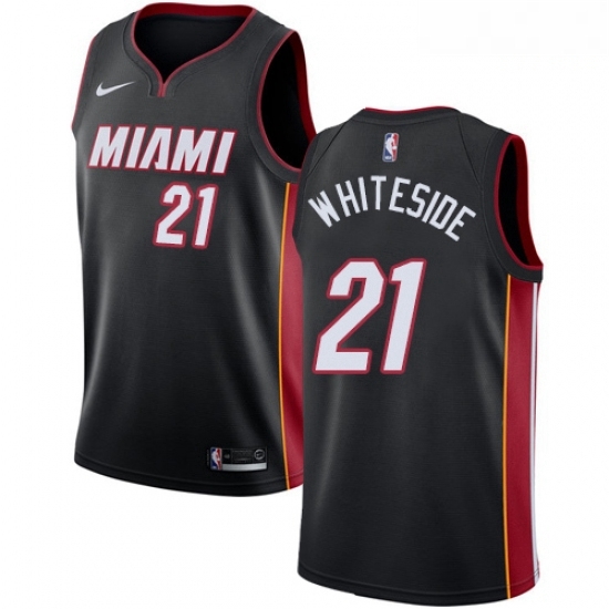 Mens Nike Miami Heat 21 Hassan Whiteside Swingman Black Road NBA Jersey Icon Edition Mens Nike Miami Heat 21 Hassan Whiteside Swingman Black Road NBA Jersey Icon Edition