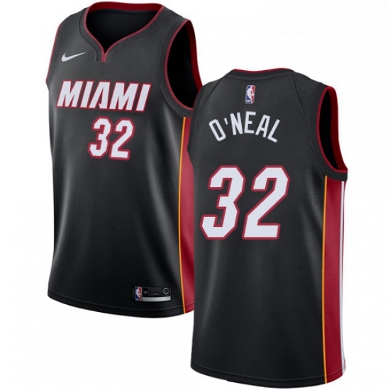 Mens Nike Miami Heat 32 Shaquille ONeal Swingman Black Road NBA Jersey Icon Edition Mens Nike Miami Heat 32 Shaquille ONeal Swingman Black Road NBA Jersey Icon Edition