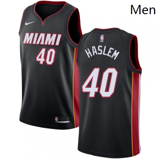 Mens Nike Miami Heat 40 Udonis Haslem Swingman Black Road NBA Jersey Icon Edition Mens Nike Miami Heat 40 Udonis Haslem Swingman Black Road NBA Jersey Icon Edition