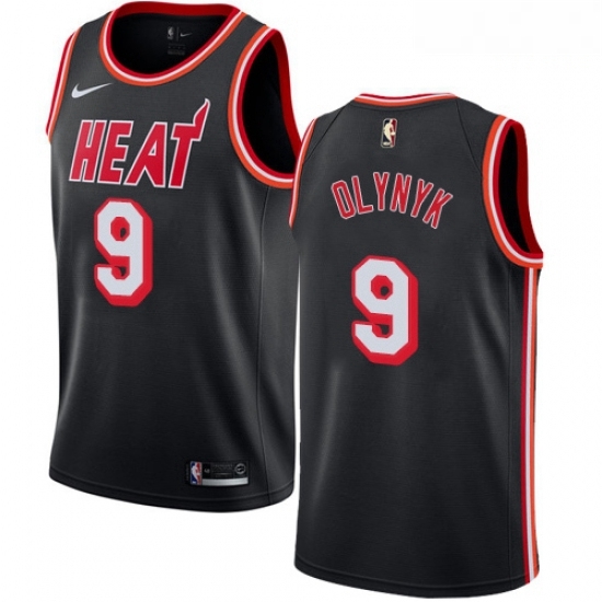 Mens Nike Miami Heat 9 Kelly Olynyk Swingman Black Black Fashion Hardwood Classics NBA Jersey Mens Nike Miami Heat 9 Kelly Olynyk Swingman Black Black Fashion Hardwood Classics NBA Jersey