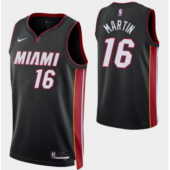 Miami Heat #16 Caleb Martin 2022-23 Icon Edition Black Jersey Miami Heat #16 Caleb Martin 2022-23 Icon Edition Black Jersey