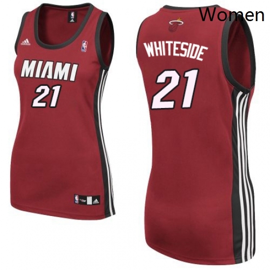 Womens Adidas Miami Heat 21 Hassan Whiteside Swingman Red Alternate NBA Jersey Womens Adidas Miami Heat 21 Hassan Whiteside Swingman Red Alternate NBA Jersey