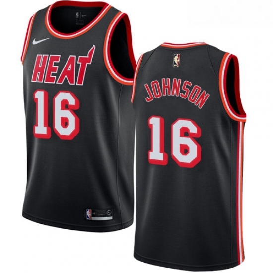 Womens Nike Miami Heat 16 James Johnson Authentic Black Black Fashion Hardwood Classics NBA Jersey Womens Nike Miami Heat 16 James Johnson Authentic Black Black Fashion Hardwood Classics NBA Jersey