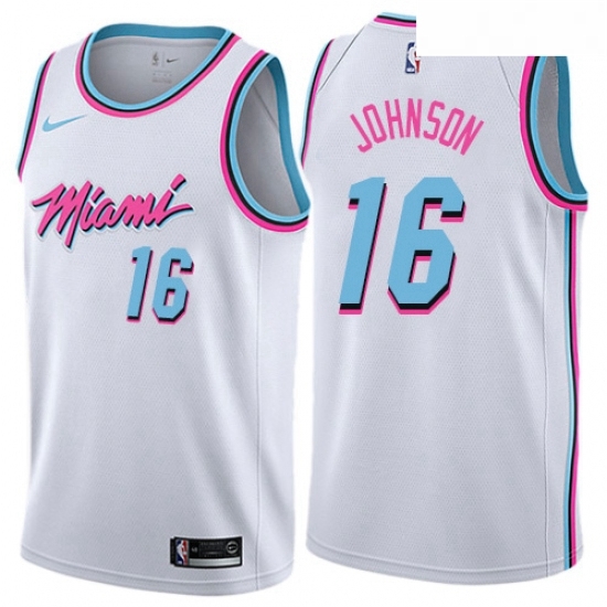 Womens Nike Miami Heat 16 James Johnson Swingman White NBA Jersey City Edition Womens Nike Miami Heat 16 James Johnson Swingman White NBA Jersey City Edition
