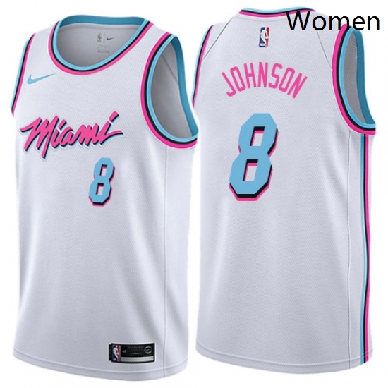 Womens Nike Miami Heat 8 Tyler Johnson Swingman White NBA Jersey City Edition Womens Nike Miami Heat 8 Tyler Johnson Swingman White NBA Jersey City Edition
