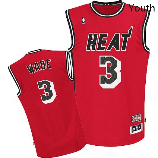 Youth Adidas Miami Heat 3 Dwyane Wade Authentic Red Hardwood Classics Nights NBA Jersey Youth Adidas Miami Heat 3 Dwyane Wade Authentic Red Hardwood Classics Nights NBA Jersey