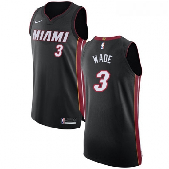 Youth Nike Miami Heat 3 Dwyane Wade Authentic Black Road NBA Jersey Icon Edition Youth Nike Miami Heat 3 Dwyane Wade Authentic Black Road NBA Jersey Icon Edition