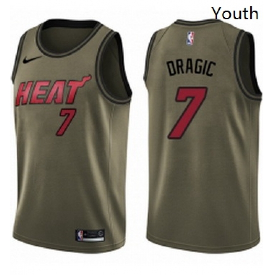 Youth Nike Miami Heat 7 Goran Dragic Swingman Green Salute to Service NBA Jersey Youth Nike Miami Heat 7 Goran Dragic Swingman Green Salute to Service NBA Jersey