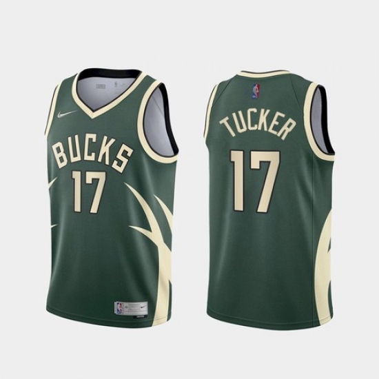 Men Milwaukee Bucks PJ Tucker 2021 Earned Green Jersey Men Milwaukee Bucks PJ Tucker 2021 Earned Green Jersey