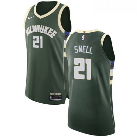 Mens Nike Milwaukee Bucks 21 Tony Snell Authentic Green Road NBA Jersey Icon Edition Mens Nike Milwaukee Bucks 21 Tony Snell Authentic Green Road NBA Jersey Icon Edition