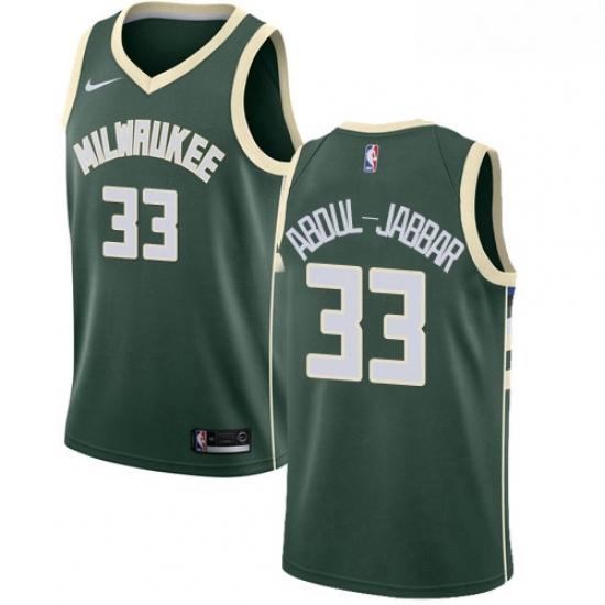 Mens Nike Milwaukee Bucks 33 Kareem Abdul Jabbar Swingman Green Road NBA Jersey Icon Edition Mens Nike Milwaukee Bucks 33 Kareem Abdul Jabbar Swingman Green Road NBA Jersey Icon Edition