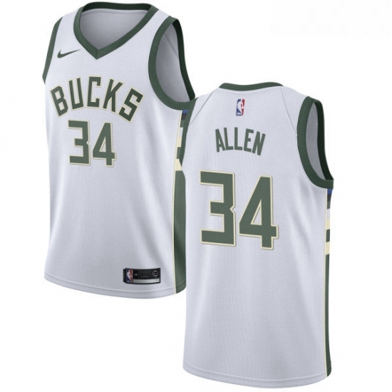 Mens Nike Milwaukee Bucks 34 Ray Allen Authentic White Home NBA Jersey Association Edition Mens Nike Milwaukee Bucks 34 Ray Allen Authentic White Home NBA Jersey Association Edition
