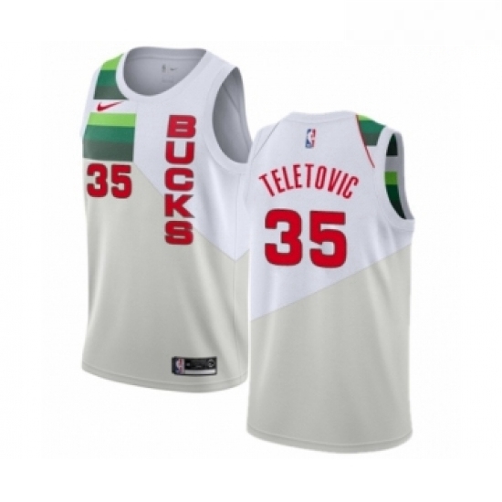 Mens Nike Milwaukee Bucks 35 Mirza Teletovic White Swingman Jersey Earned Edition Mens Nike Milwaukee Bucks 35 Mirza Teletovic White Swingman Jersey Earned Edition