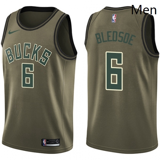 Mens Nike Milwaukee Bucks 6 Eric Bledsoe Swingman Green Salute to Service NBA Jersey Mens Nike Milwaukee Bucks 6 Eric Bledsoe Swingman Green Salute to Service NBA Jersey
