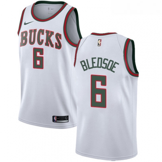 Womens Nike Milwaukee Bucks 6 Eric Bledsoe Swingman White Fashion Hardwood Classics NBA Jersey Womens Nike Milwaukee Bucks 6 Eric Bledsoe Swingman White Fashion Hardwood Classics NBA Jersey