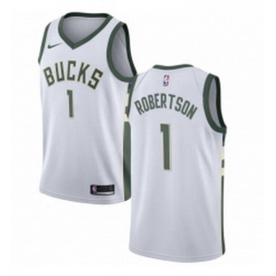 Youth Nike Milwaukee Bucks 1 Oscar Robertson Authentic White Home NBA Jersey Association Edition Youth Nike Milwaukee Bucks 1 Oscar Robertson Authentic White Home NBA Jersey Association Edition
