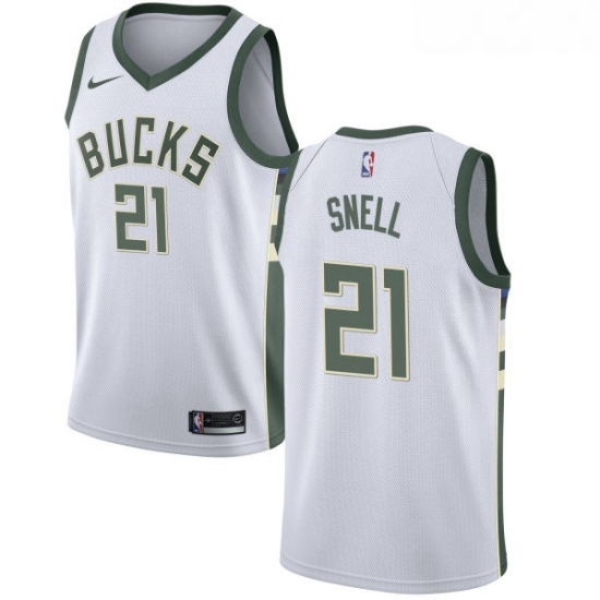 Youth Nike Milwaukee Bucks 21 Tony Snell Authentic White Home NBA Jersey Association Edition Youth Nike Milwaukee Bucks 21 Tony Snell Authentic White Home NBA Jersey Association Edition