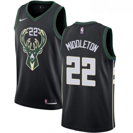 Youth Nike Milwaukee Bucks 22 Khris Middleton Swingman Black Alternate NBA Jersey Statement Edition Youth Nike Milwaukee Bucks 22 Khris Middleton Swingman Black Alternate NBA Jersey Statement Edition