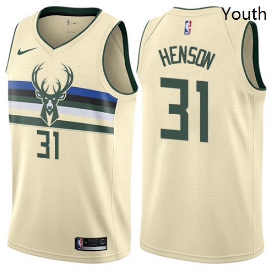 Youth Nike Milwaukee Bucks 31 John Henson Swingman Cream NBA Jersey City Edition Youth Nike Milwaukee Bucks 31 John Henson Swingman Cream NBA Jersey City Edition