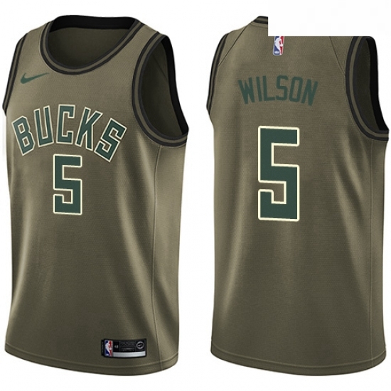 Youth Nike Milwaukee Bucks 5 D J Wilson Swingman Green Salute to Service NBA Jersey Youth Nike Milwaukee Bucks 5 D J Wilson Swingman Green Salute to Service NBA Jersey