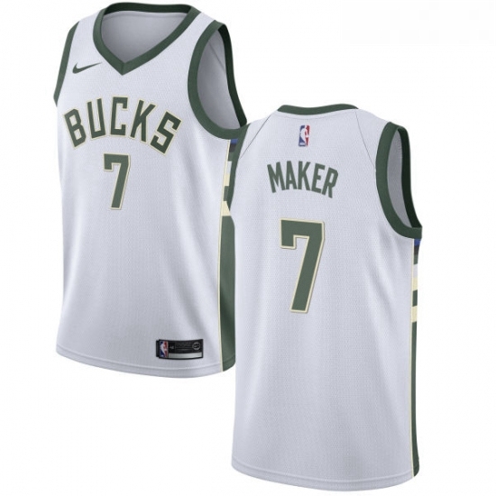 Youth Nike Milwaukee Bucks 7 Thon Maker Swingman White Home NBA Jersey Association Edition Youth Nike Milwaukee Bucks 7 Thon Maker Swingman White Home NBA Jersey Association Edition