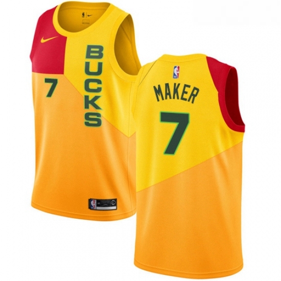 Youth Nike Milwaukee Bucks 7 Thon Maker Swingman Yellow NBA Jersey City Edition Youth Nike Milwaukee Bucks 7 Thon Maker Swingman Yellow NBA Jersey City Edition