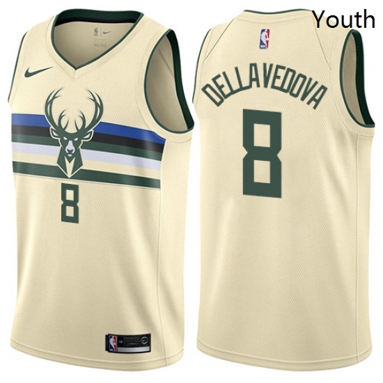 Youth Nike Milwaukee Bucks 8 Matthew Dellavedova Swingman Cream NBA Jersey City Edition Youth Nike Milwaukee Bucks 8 Matthew Dellavedova Swingman Cream NBA Jersey City Edition