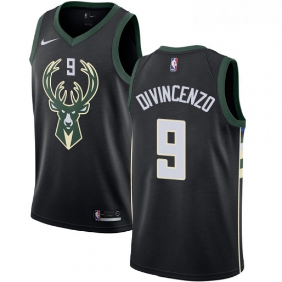Youth Nike Milwaukee Bucks 9 Donte DiVincenzo Swingman Black NBA Jersey Statement Edition Youth Nike Milwaukee Bucks 9 Donte DiVincenzo Swingman Black NBA Jersey Statement Edition